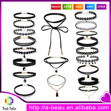 2017 Hottest Mixed Designs 20pcs Choker Necklace Sets Black Tattoo Velvet Lace Choker Necklace For Women - Buy Choker Necklace Set,Choker Necklace,Black Choker Necklace Product on Alibaba.com