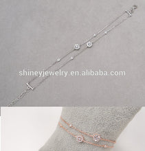 2017 Luxury Fashion 100% 925 Sterling Silver Double Chain Women Ladies Trendy Crystal Bracelet - Buy Crystal Bracelet,Crystal Bracelet,Crystal Bracelet Product on Alibaba.com