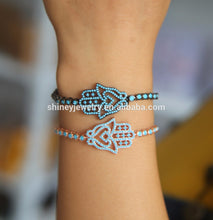 2017 Yiwu Jewelry Wholesale 2.5mm Turquoise Stone Rose Gold Black Gold Plated Fashion Luxury Tennis Turkish Hamsa Hand Bracelet - Buy Hansa Hand Bracelet,Tennis Hansa Hand Bracelet,Turkish Hansa Hand Bracelet Product on Alibaba.com