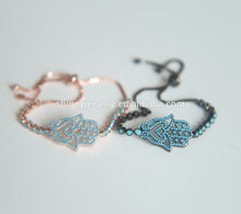 2017 Yiwu Jewelry Wholesale 2.5mm Turquoise Stone Rose Gold Black Gold Plated Fashion Luxury Tennis Turkish Hamsa Hand Bracelet - Buy Hansa Hand Bracelet,Tennis Hansa Hand Bracelet,Turkish Hansa Hand Bracelet Product on Alibaba.com