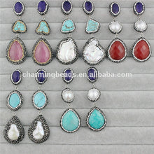 Ch-zse0408 Wholesale Pave Crystal Connector Pendant Stud Earring Handmade,Fashion Stone Jewelry Pearl Dangle Earring Hot Sale - Buy Earring Handmade,Stone Earring,Wholesale Pendant Earring Product on Alibaba.com