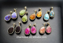Cz-e0196 Natural Gem Stone Agate Drop Earring Earrings Stud Charmings - Buy Natural Gem Stone Earring,Stone Drop Earrings Stud,Stone Stud Earring Charming Product on Alibaba.com