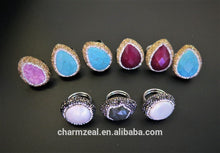 Cz-r0178 18k Gold-plated Natural Gemstone Open Ring,Cuff Open Pave Crystal Charming Ring - Buy Natural Gemstone Ring,Gol Open Cuff Ring,Crystal Charming Ring Product on Alibaba.com
