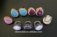 Cz-r0178 18k Gold-plated Natural Gemstone Open Ring,Cuff Open Pave Crystal Charming Ring - Buy Natural Gemstone Ring,Gol Open Cuff Ring,Crystal Charming Ring Product on Alibaba.com