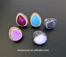 Cz-r0178 18k Gold-plated Natural Gemstone Open Ring,Cuff Open Pave Crystal Charming Ring - Buy Natural Gemstone Ring,Gol Open Cuff Ring,Crystal Charming Ring Product on Alibaba.com