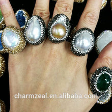 Cz-r0205 Natural Pearl Pave Crystal Ring,Crystal Druzy Quartz Ring,Turkey Finger Rings - Buy Natural Gemstone Pave Rhinestone Ring,Crystal Druzy Quartz Ring,Turkey Boho Rings Product on Alibaba.com