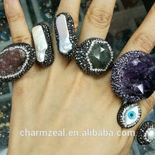 Cz-r0205 Natural Pearl Pave Crystal Ring,Crystal Druzy Quartz Ring,Turkey Finger Rings - Buy Natural Gemstone Pave Rhinestone Ring,Crystal Druzy Quartz Ring,Turkey Boho Rings Product on Alibaba.com