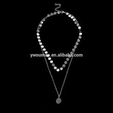 New Fashion Women 2 Layer Round Collar Necklace Jewelry Multilayer Sequins Choker Necklace Gifts Jewelry - Buy Choker Necklace,Double Layers Necklace,Sequins Choker Product on Alibaba.com