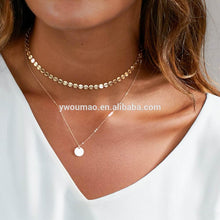 New Fashion Women 2 Layer Round Collar Necklace Jewelry Multilayer Sequins Choker Necklace Gifts Jewelry - Buy Choker Necklace,Double Layers Necklace,Sequins Choker Product on Alibaba.com