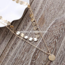 New Fashion Women 2 Layer Round Collar Necklace Jewelry Multilayer Sequins Choker Necklace Gifts Jewelry - Buy Choker Necklace,Double Layers Necklace,Sequins Choker Product on Alibaba.com