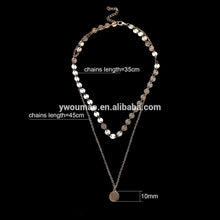 New Fashion Women 2 Layer Round Collar Necklace Jewelry Multilayer Sequins Choker Necklace Gifts Jewelry - Buy Choker Necklace,Double Layers Necklace,Sequins Choker Product on Alibaba.com