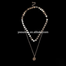 New Fashion Women 2 Layer Round Collar Necklace Jewelry Multilayer Sequins Choker Necklace Gifts Jewelry - Buy Choker Necklace,Double Layers Necklace,Sequins Choker Product on Alibaba.com