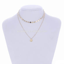 New Fashion Women 2 Layer Round Collar Necklace Jewelry Multilayer Sequins Choker Necklace Gifts Jewelry - Buy Choker Necklace,Double Layers Necklace,Sequins Choker Product on Alibaba.com
