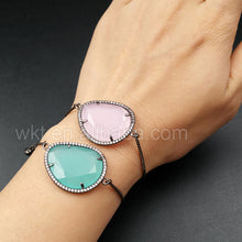 Wt-b329 Wholesale Natural Gemstone Connector Bracelets Design With Sparkly Diamond Rhinestone Beads Paved - Buy Connector Bracelets Design,Wholesale Connector Bracelets Design,Black Gun Connector Bracelets Product on Alibaba.com