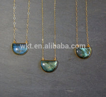 Wt-n585 Wholesale Natural Gold Plated Half Moon Labradorite Necklace,Sparkly Labradorite Pendant Necklace - Buy Labradorite Necklace,Labradorite Pendant Necklace,Crescent Moon Pendant Necklace Product on Alibaba.com