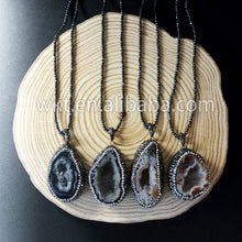 Wt-nv035 Wholesale Black Geode Agate Necklace,Gorgeous Fashion Diamond Paved Geode Necklace - Buy Geode Agate Necklace,Agate Necklace,Geode Necklace Product on Alibaba.com