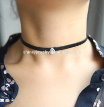 High Polish 925 Sterling Silver Pave Aaa Cubic Zirconia Bead Black Real Leather Choker Women Necklace - Buy Women Necklace,Choker Necklace,Leather Necklace Product on Alibaba.com