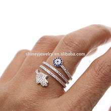 Silver Plated Micro Pave Cz Evil Eye Hamsa Hand Turkish Jewelry Women Full Finger Ring Fashion - Buy Ring Fashion,Women Full Finger Ring,Women Full Finger Ring Product on Alibaba.com