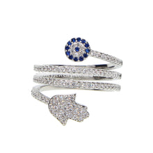Silver Plated Micro Pave Cz Evil Eye Hamsa Hand Turkish Jewelry Women Full Finger Ring Fashion - Buy Ring Fashion,Women Full Finger Ring,Women Full Finger Ring Product on Alibaba.com